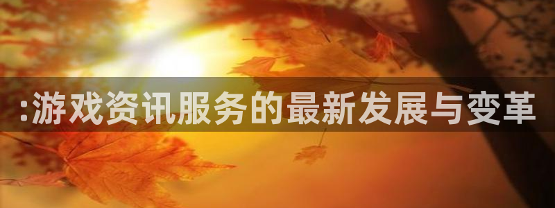 长征娱乐平台官网客服电话：:游戏资讯服务的最新发展与变革